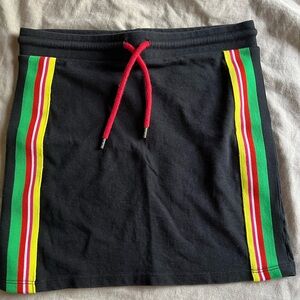 Zara Black Mini Skirt with Colorful Side Details